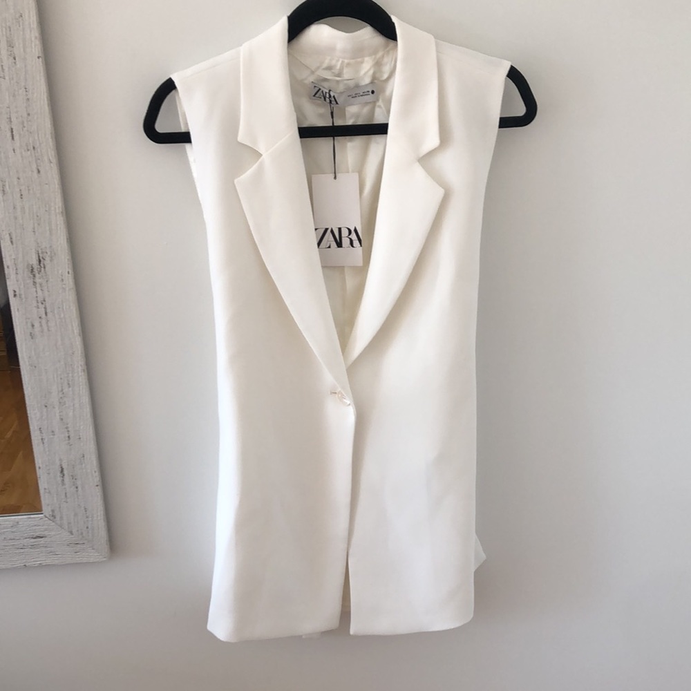 Zara White Vest Top